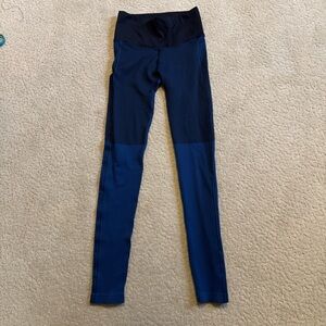 Athleta Blue Ribbed Leggings